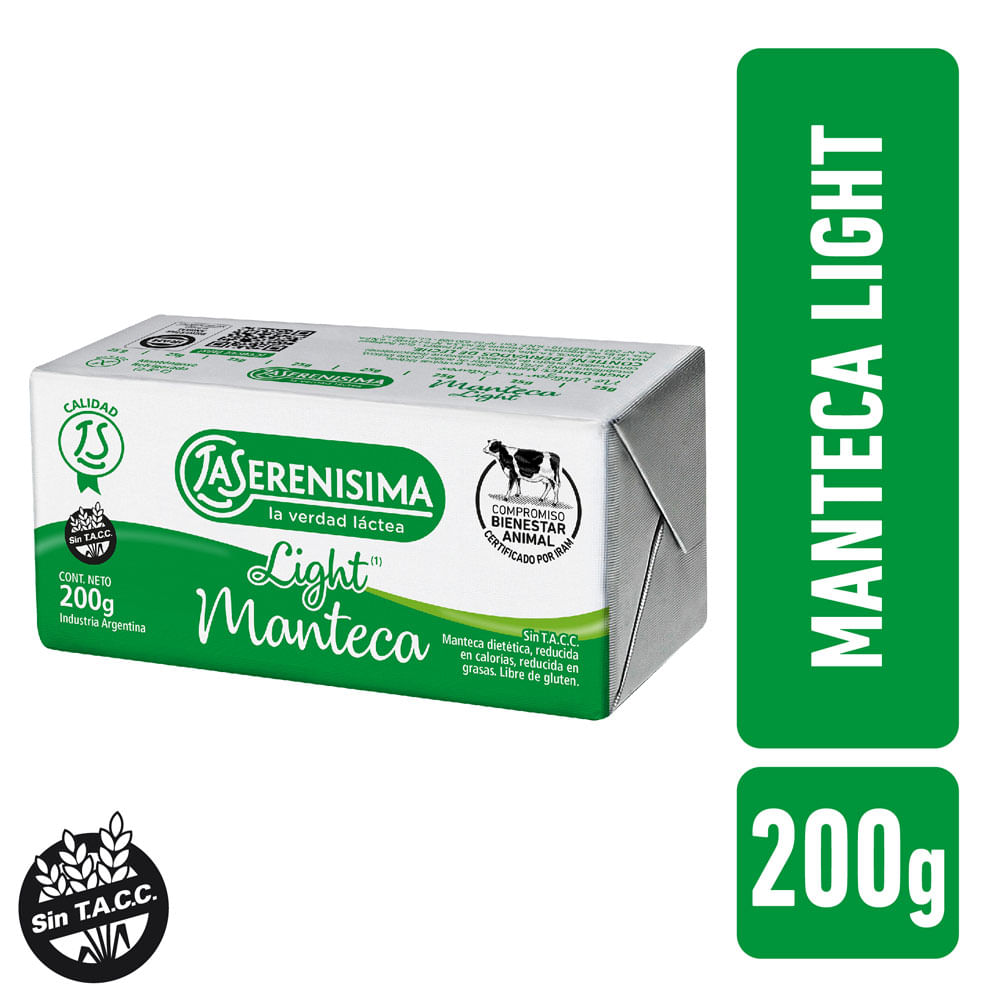 Manteca Light 200 Grs La Serenisima