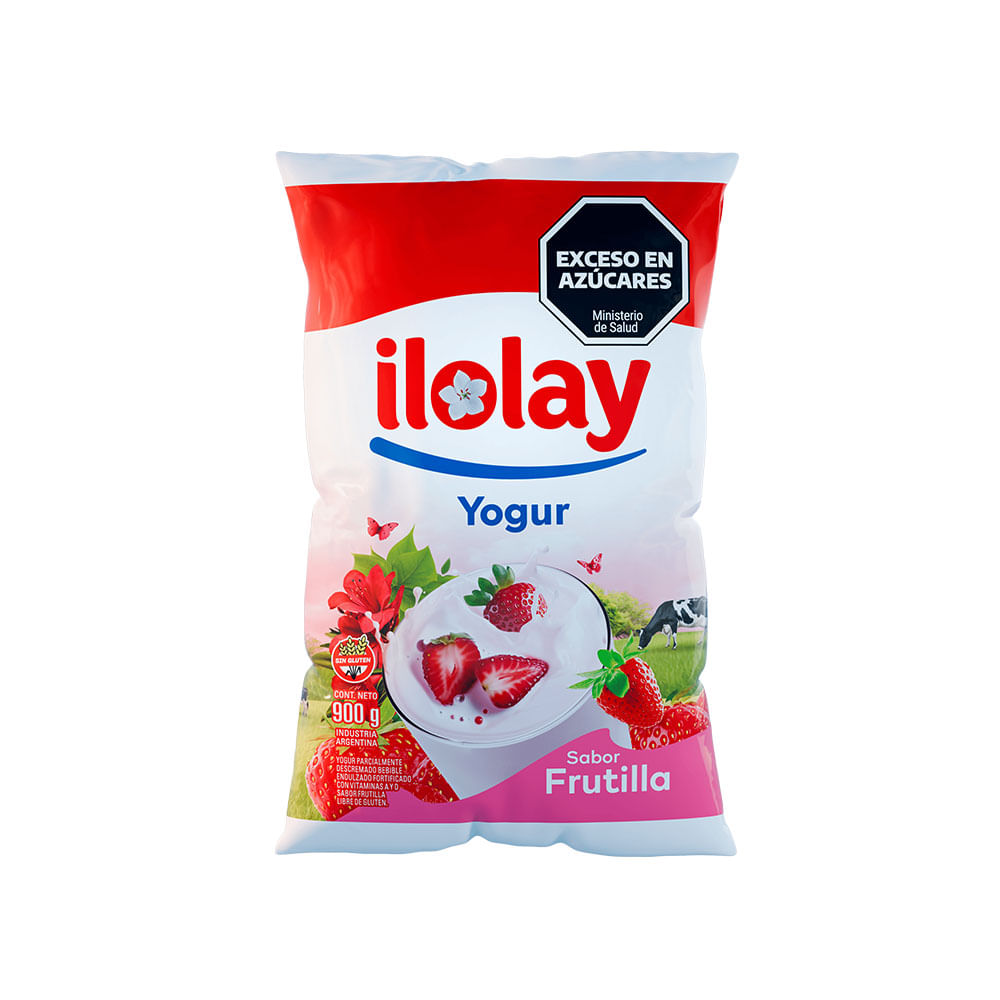 Yogurt Sabor Frutilla Bebible 900 Grs Ilolay