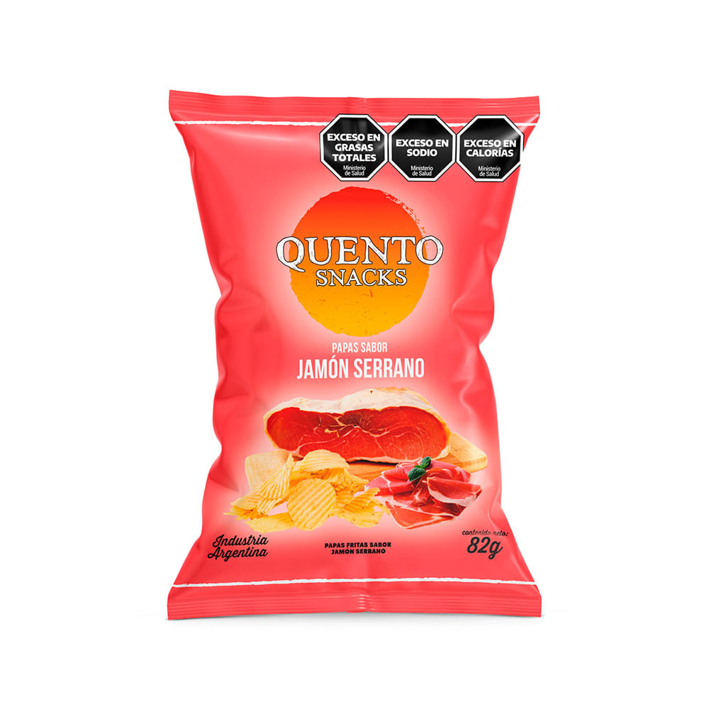 Papas Jamón Serrano X 82 Gr Quento