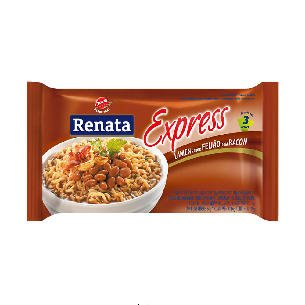 Ramen Fideos Express Sabor Frijoles Con Tocino Renata