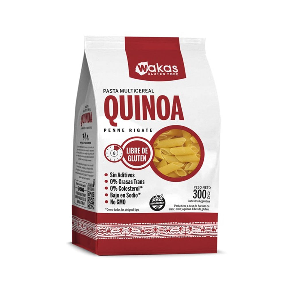 Penne Rigate Multicereal Con Quinoa X 300 Gr Wakas
