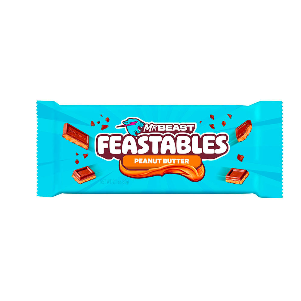 Chocolate Sabor Mantequilla de maní 60 Grs Mr Beast Feastables