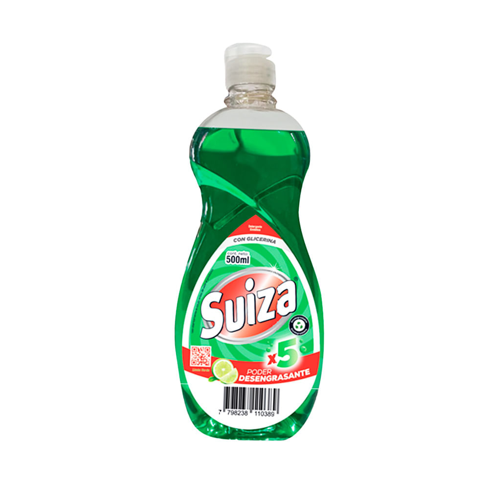 Detergente Lavavajilla Verde 500ml Suiza