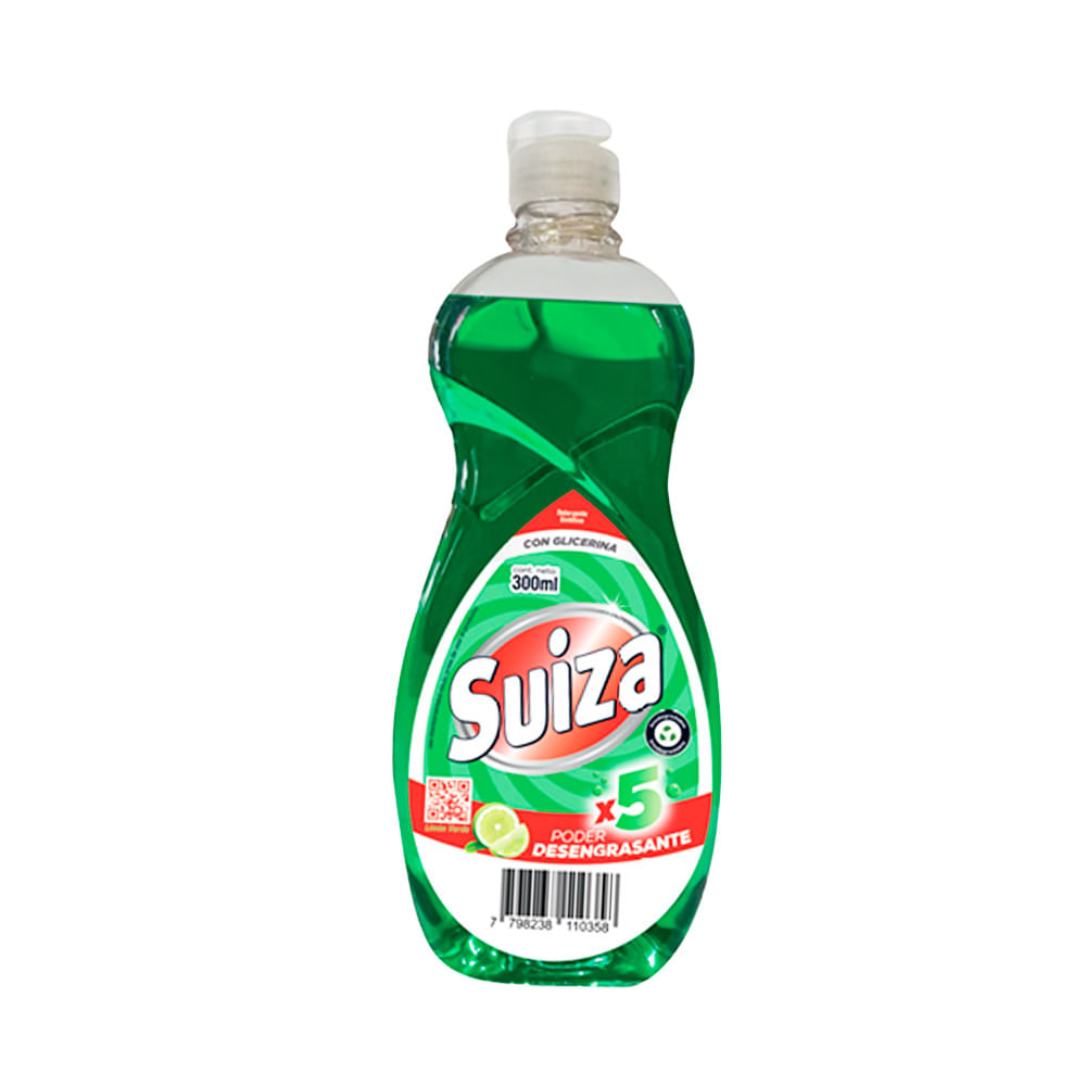 Detergente Lavavajilla Verde 300ml Suiza