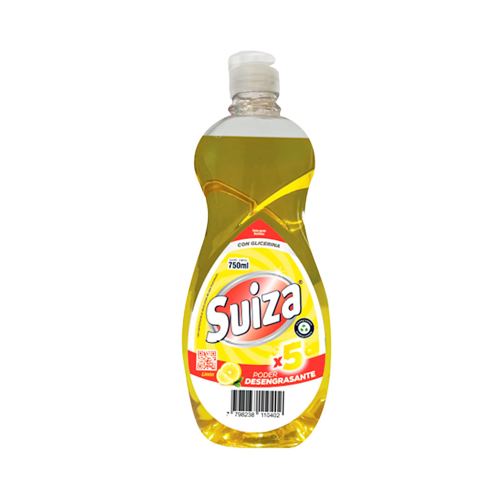 Detergente Lavavajilla Limon 750ml Suiza