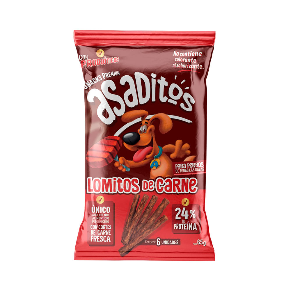 Snack Asaditos Para Perros Adultos 65gr