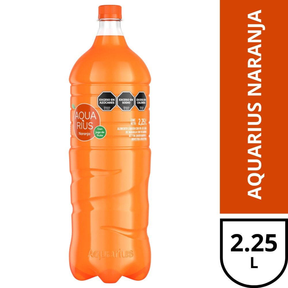 Agua Saborizada Naranja 2.25 Lts Aquarius