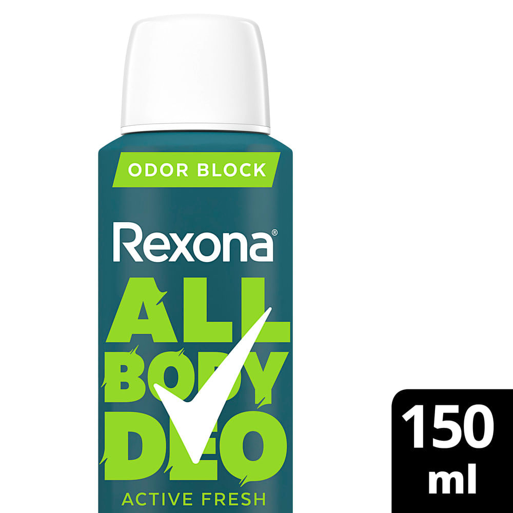 Desodorante en aerosol para todo el cuerpo Rexona All Body Deo Active Fresh 150 ml