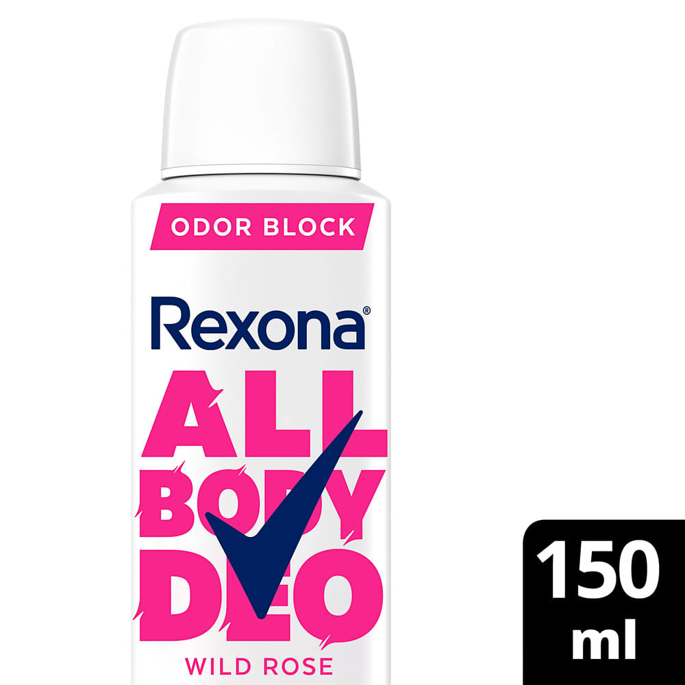 Desodorante en aerosol para todo el cuerpo Rexona All Body Deo Wild Rose 150 ml