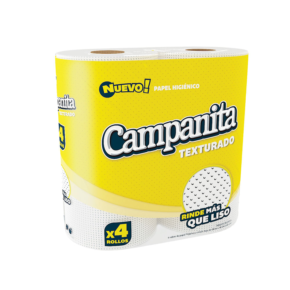 Papel Higiénico Campanita Hoja Simple 4 U