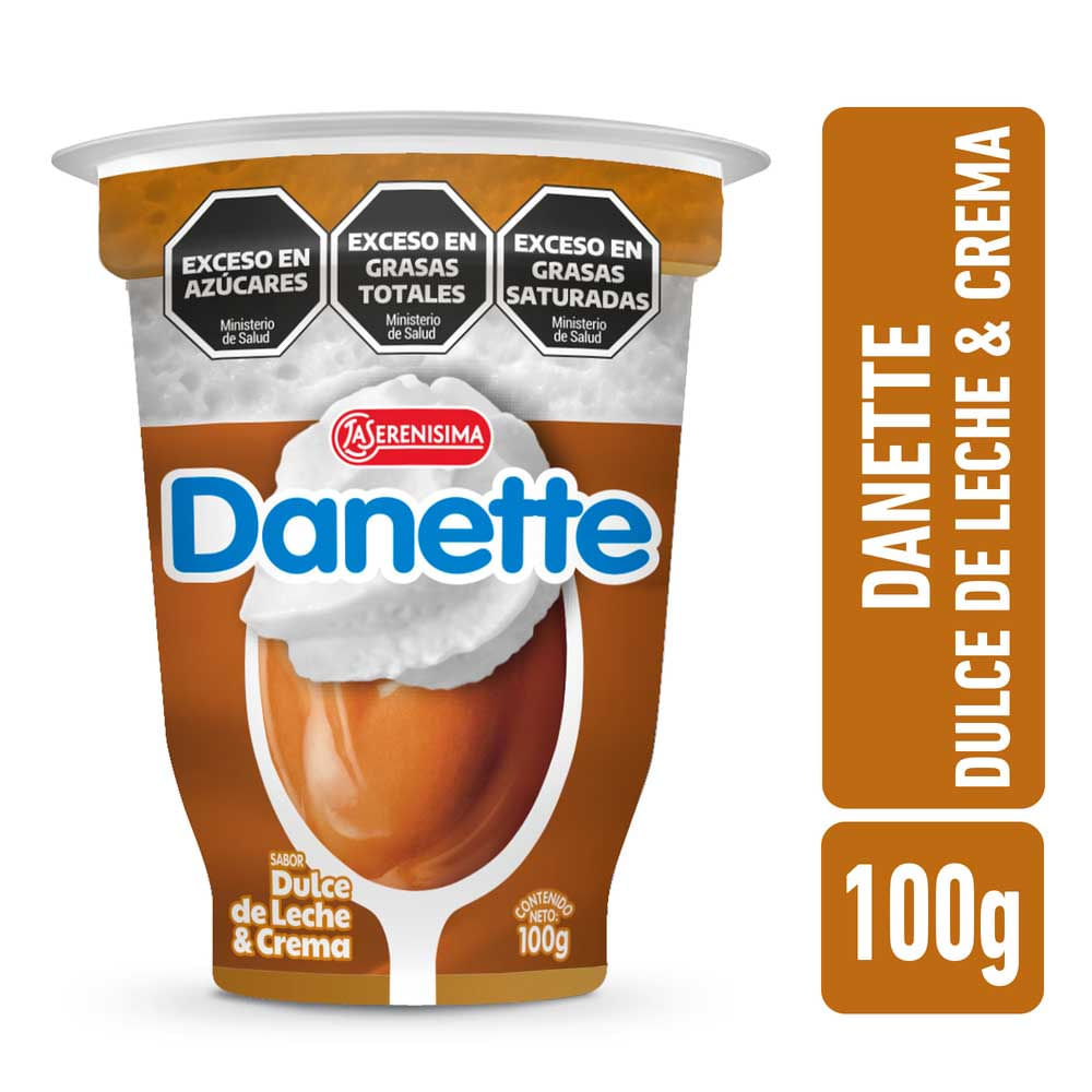 Postre Sabor Dulce de Leche y Crema 1 Un 100 Grs Danette