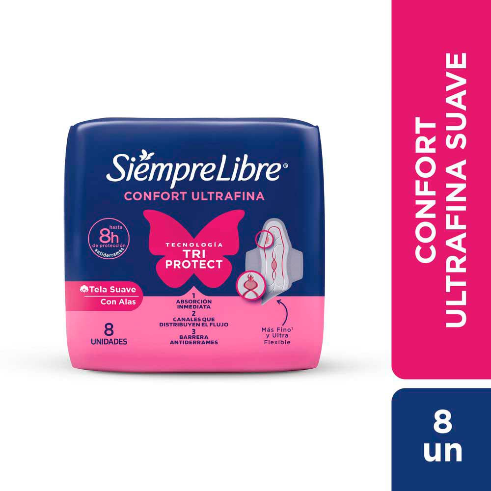 Toallas Femeninas Adapt Plus Ultrafina X 8 Un Siempre Libre