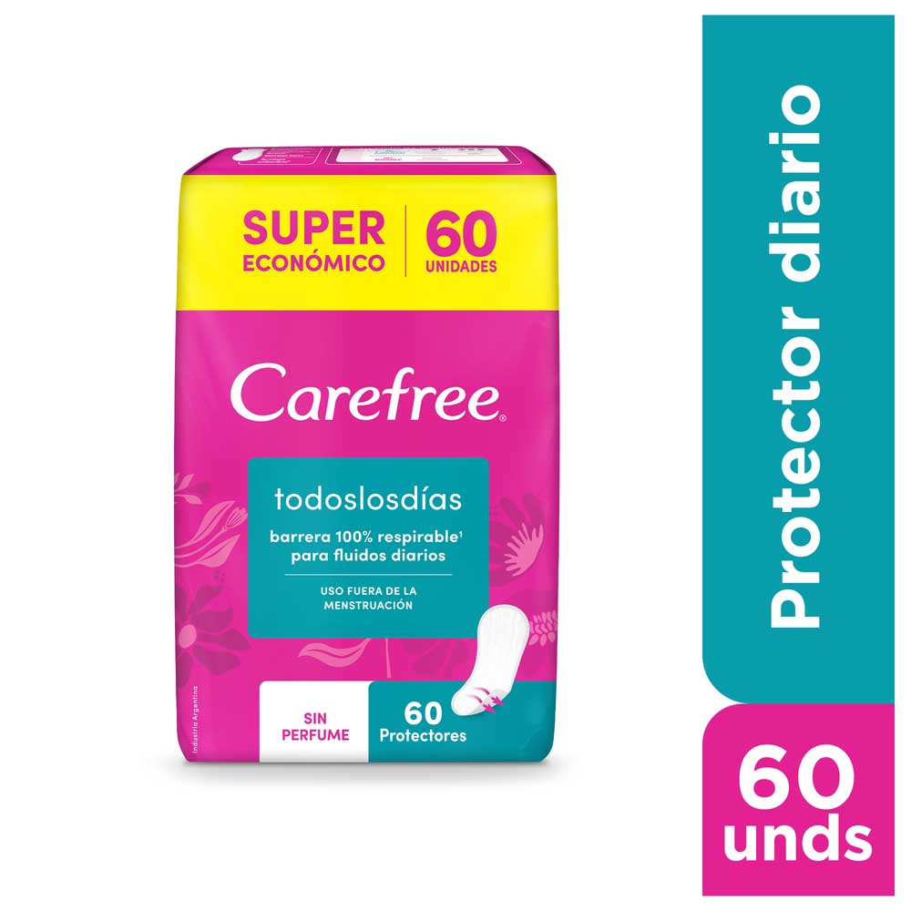 Protectores Diarios Carefree Todos Los Días X60 U