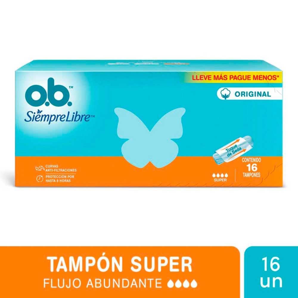 Tampones  Siempre Libre Super 16 Un Ob