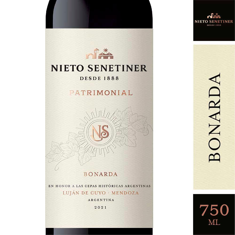 Vino Patrimonial Bonarda 750cc Nieto & Senetiner