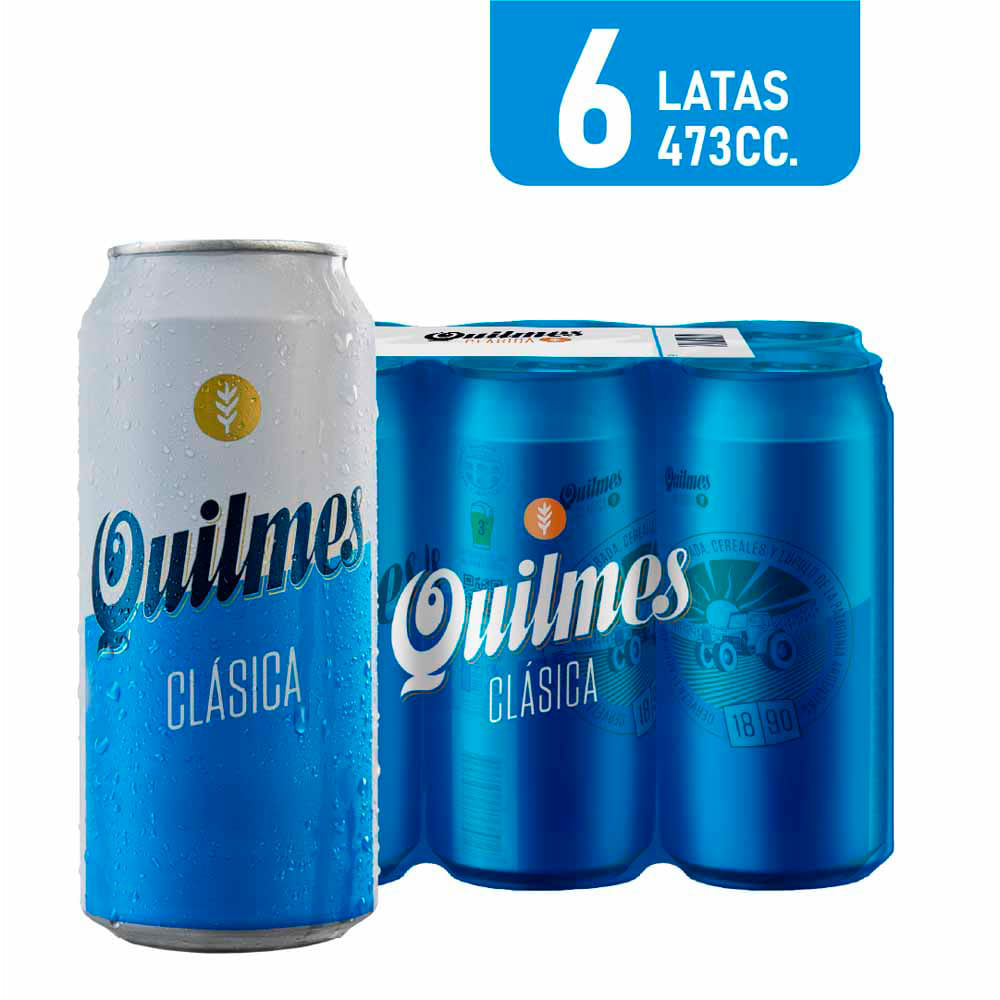 Cerveza Quilmes Clásica Lata 473mlx6