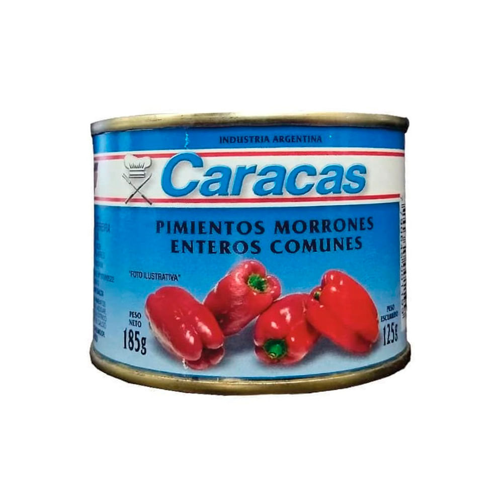 Pimientos Morrones Enteros 185 Grs Caracas
