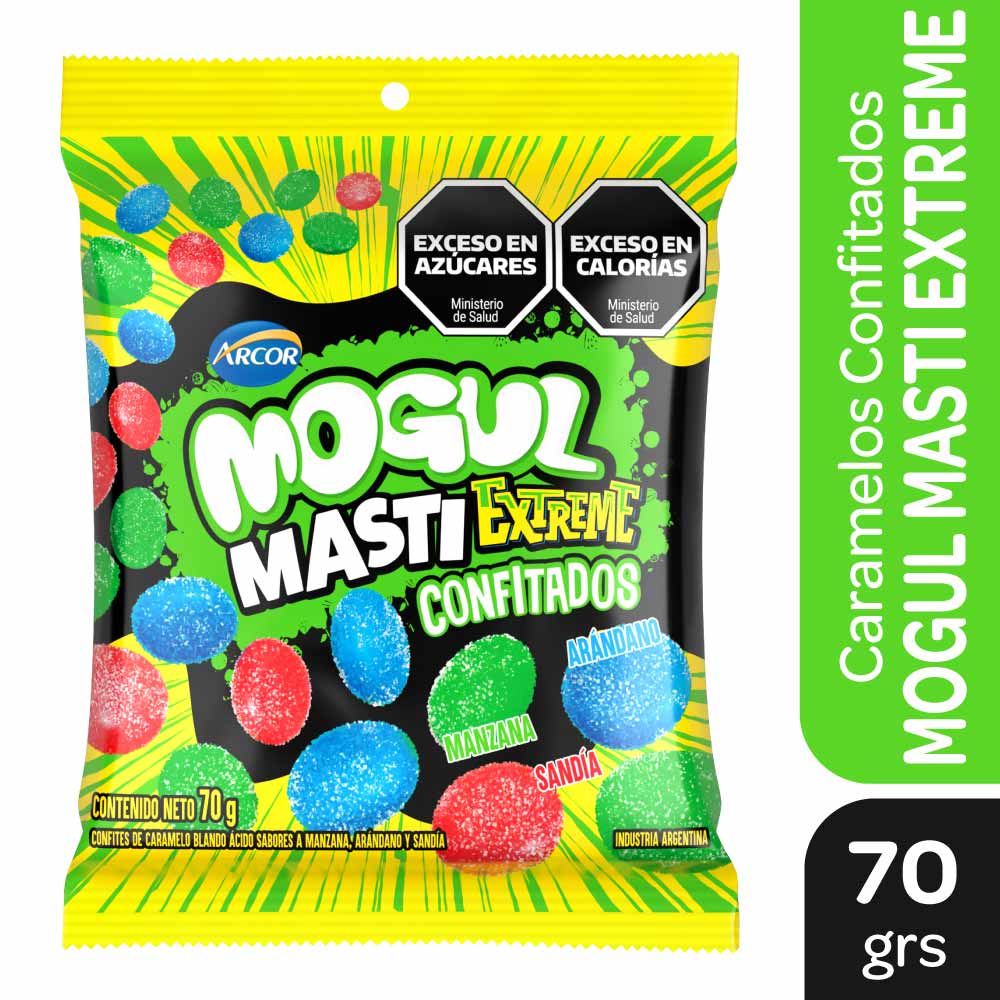 Caramelos Masticables Confitados Extreme 70gr Mogul