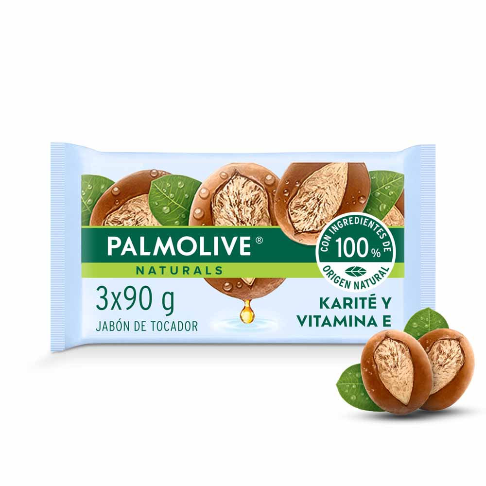 Jabón De Tocador Naturals Vitamina E 90 Grs 3 Un Palmolive