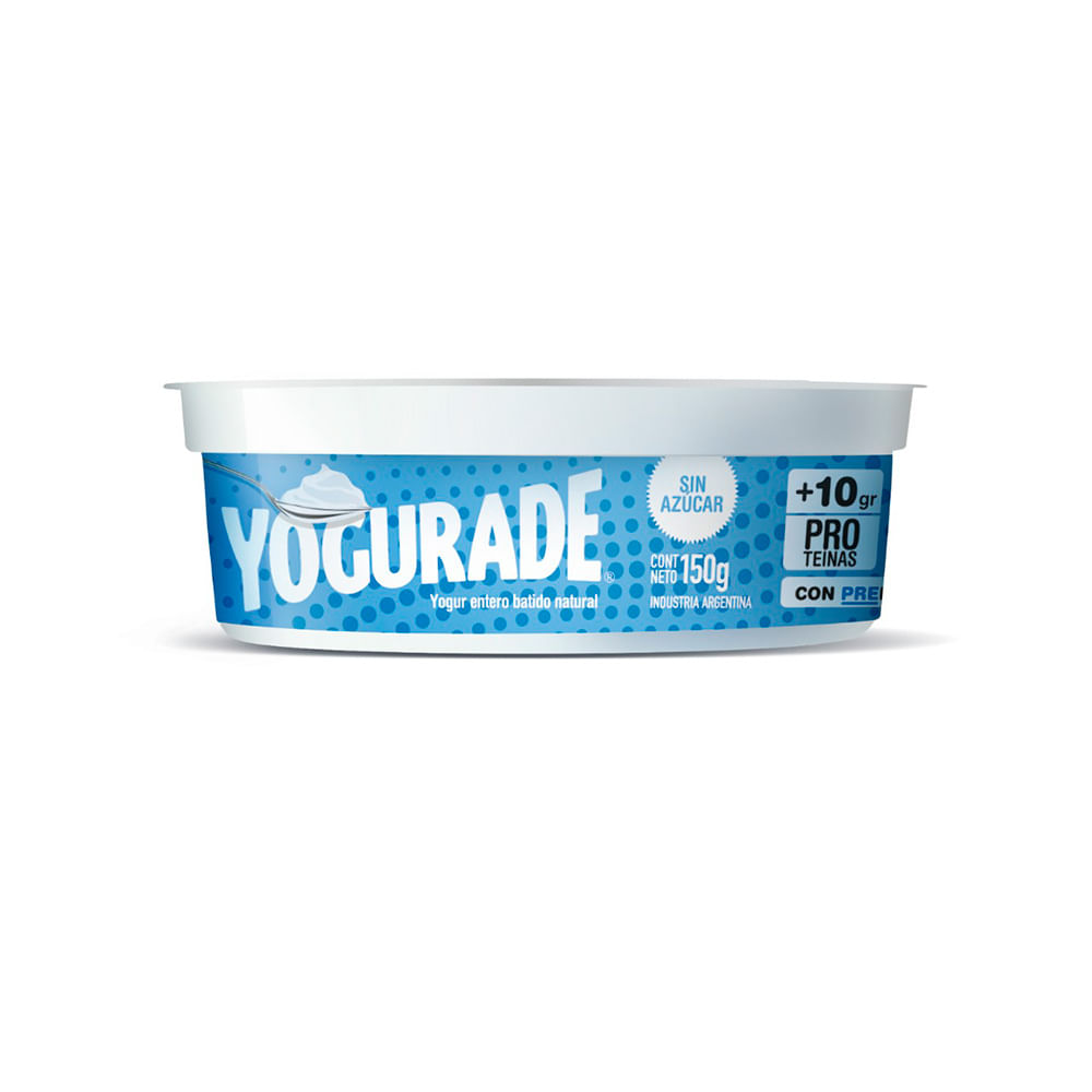 Yogur Sabor Natural Entero Batido 150 Grs Yogurade