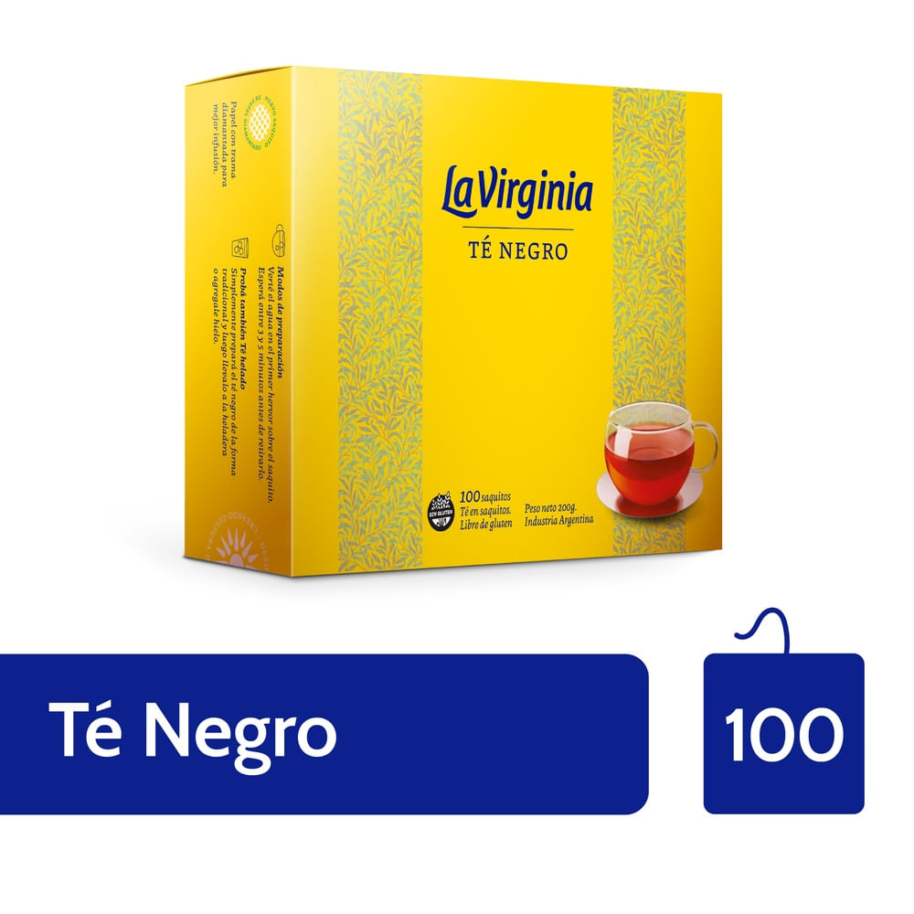Té Negro 200 Grs x 100 Un La Virginia