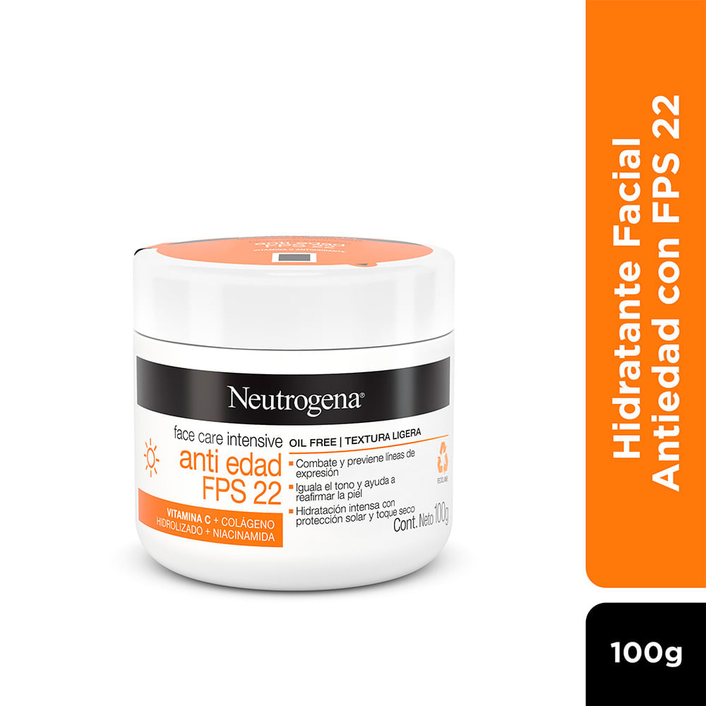 Crema Antiedad Face Care Intensive Antiedad Fps 22 X 100 Gr Neutrogena