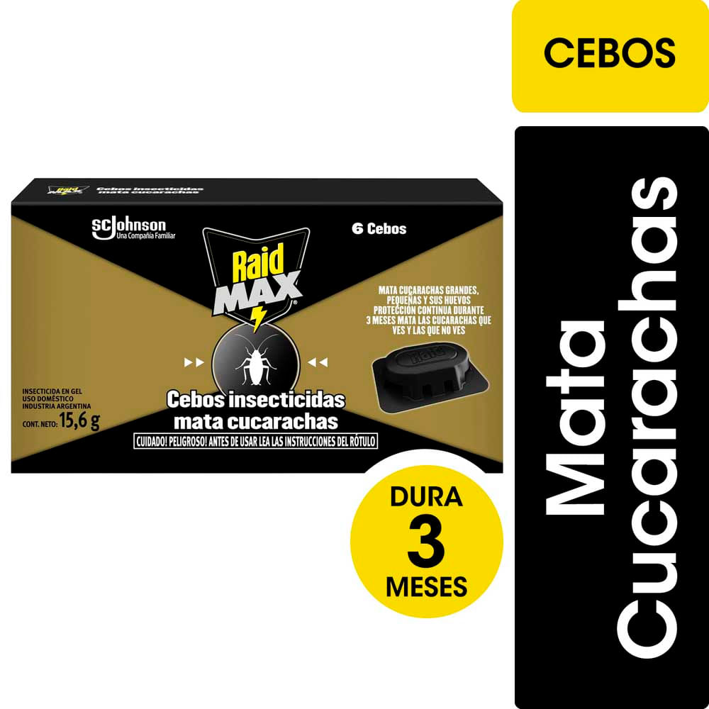 Insecticida Mata Cucarachas Cebos 6u Raid