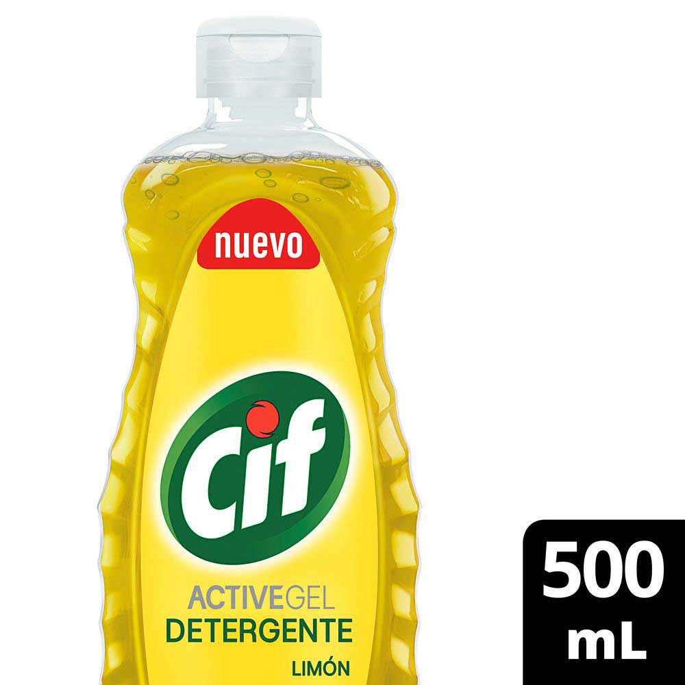 Detergente Active Gel Limón 500 Ml Cif