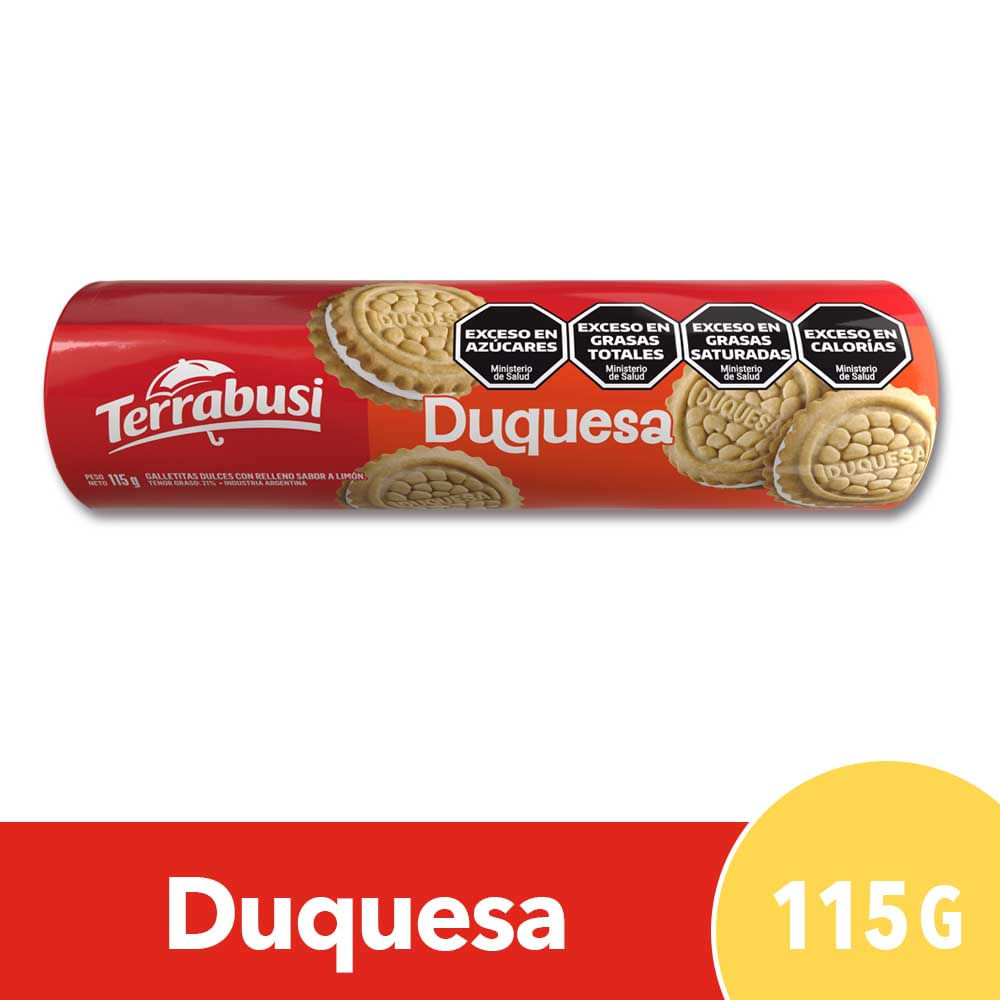 Galletas Rellenas y Bañadas Sabor Limón 115 Grs Duquesa