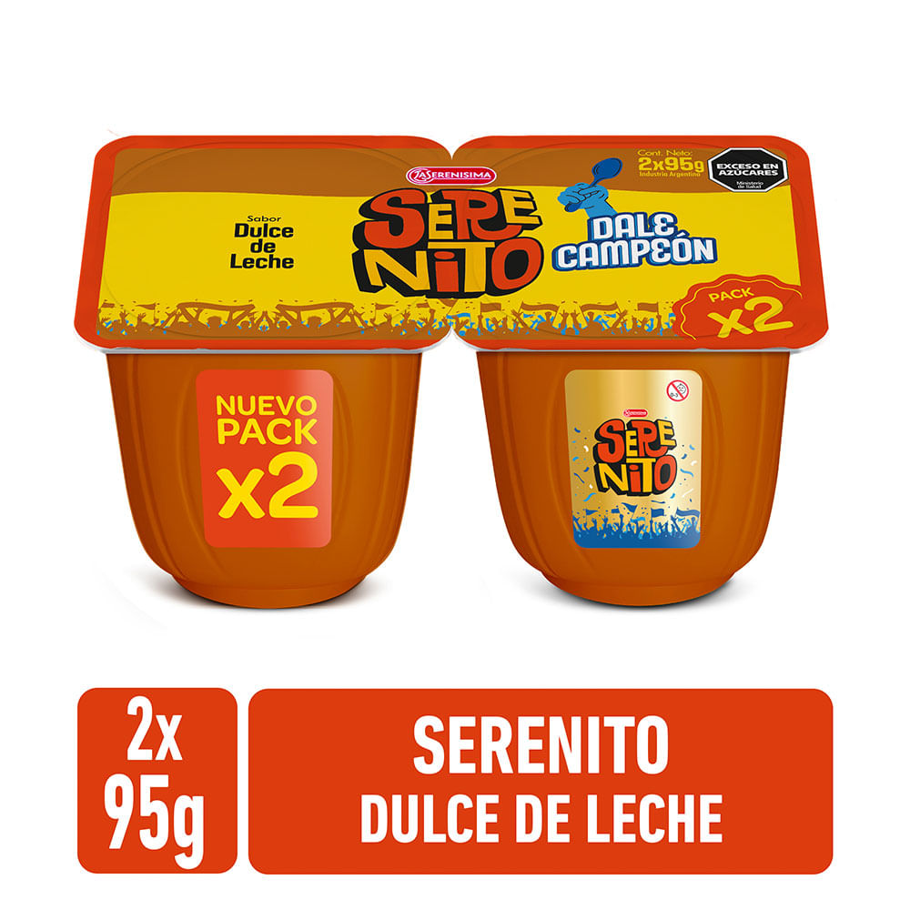 Postre Sabor Dulce de Leche x 2 Un 190 Grs Serenito