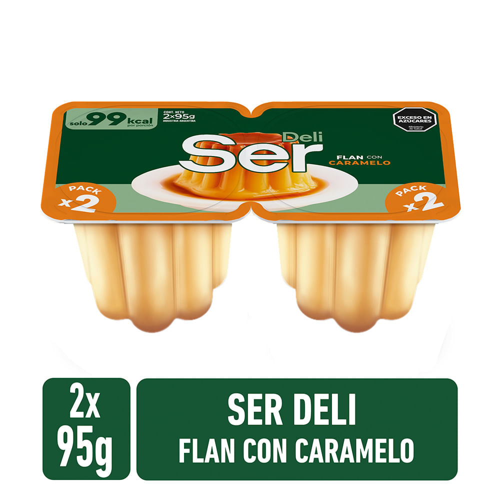 Flan sabor Vainilla con Caramelo x 2 Un 190 Grs Ser