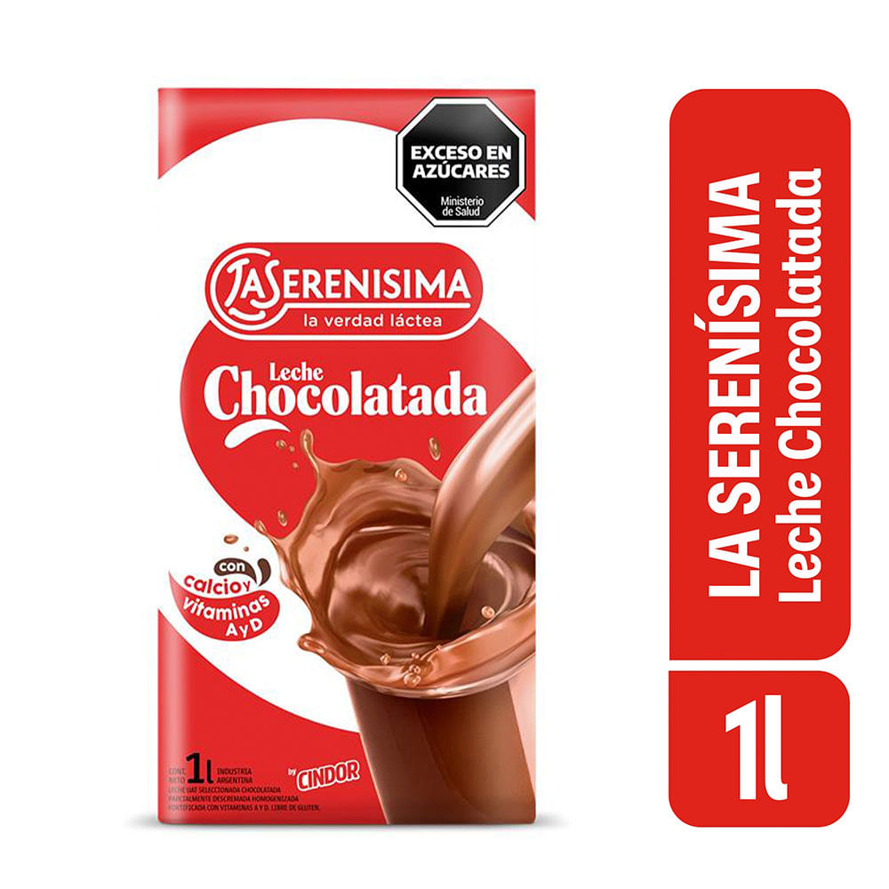 Leche Chocolatada Sabor Chocolate 1 Lts La Serenísima Clásico