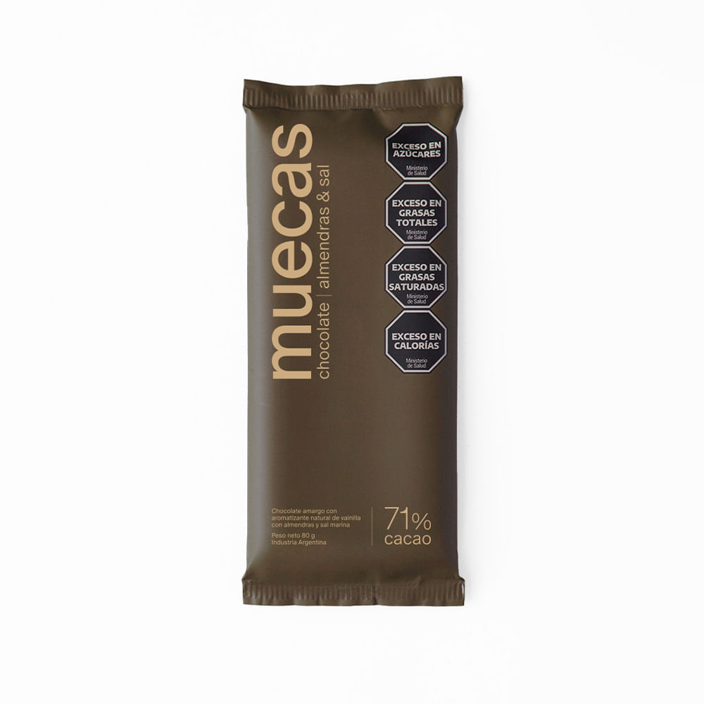 Chocolate Almendra Y Sal 80 Gr Muecas