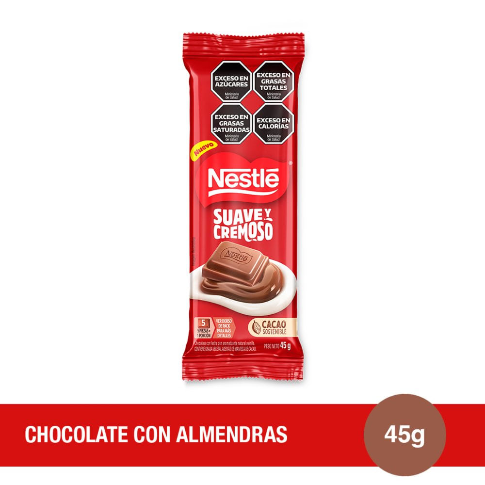 Chocolate Leche Suave Y Cremoso X 45 Grs Nestle