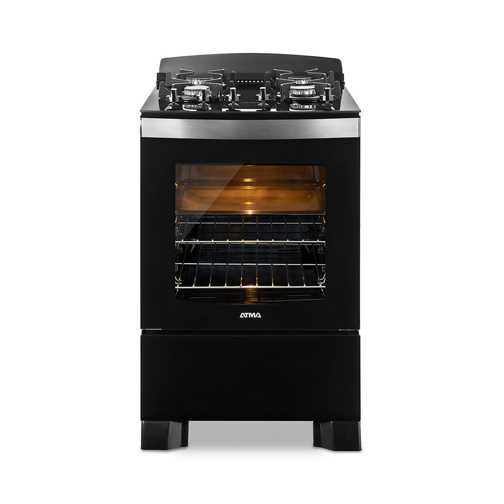 Cocina Atma 56 Cm Multigas Negra 94ccm056nns