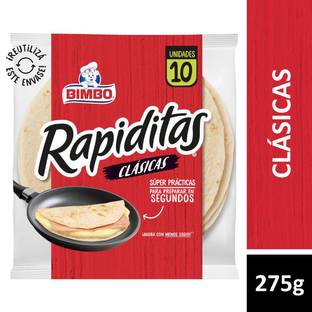 Tortillas Clásicas x 10 Un 275 Grs Bimbo