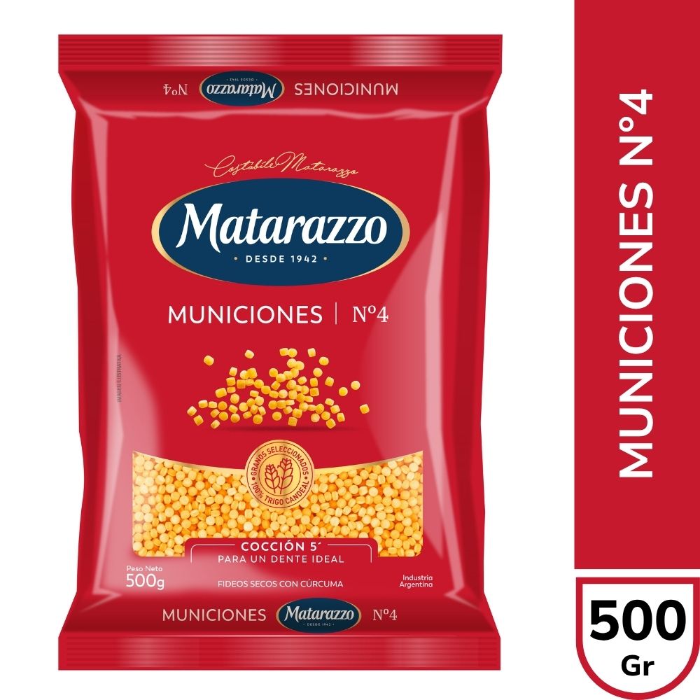 Fideos Municiones 500 Grs Matarazzo